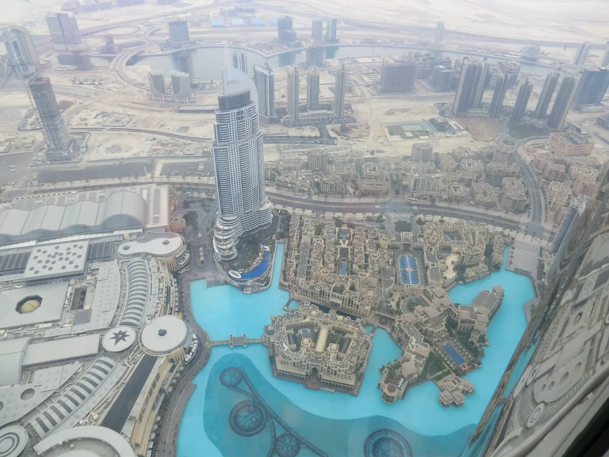Blick vom Burj Khalifa über Downtown Dubai